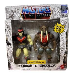MASTERS OF THE UNIVERSE-Origins Sketchbook HORDAK & GRIZZLOR figure-NIB